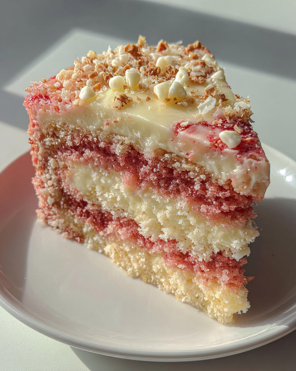 Strawberry Earthquake Cake - detail 3