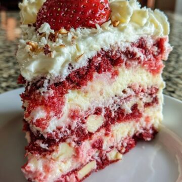Strawberry Earthquake Cake