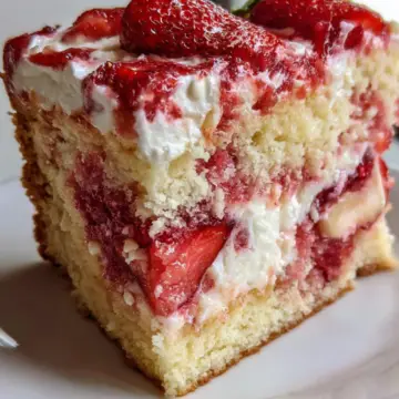 Strawberry Earthquake Cake Delight