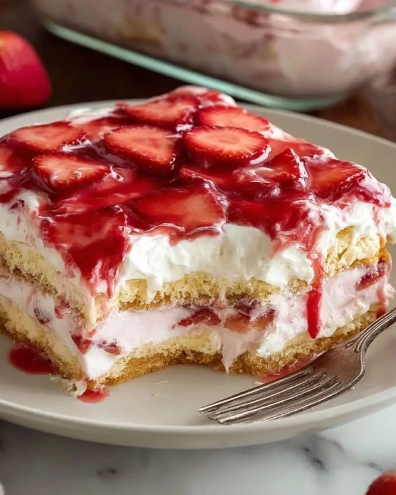 Strawberry Eclair Cake