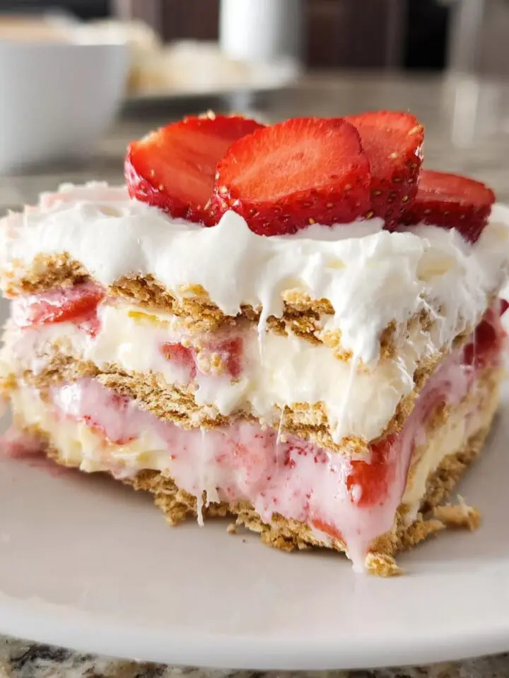 Strawberry Eclair Cake