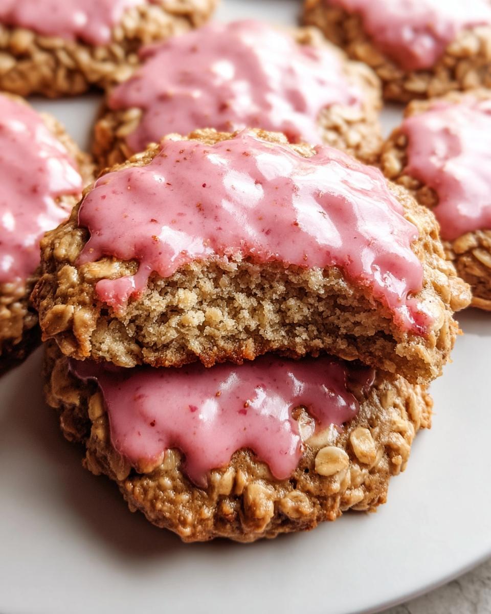Strawberry Iced Oatmeal Cookies - detail 1