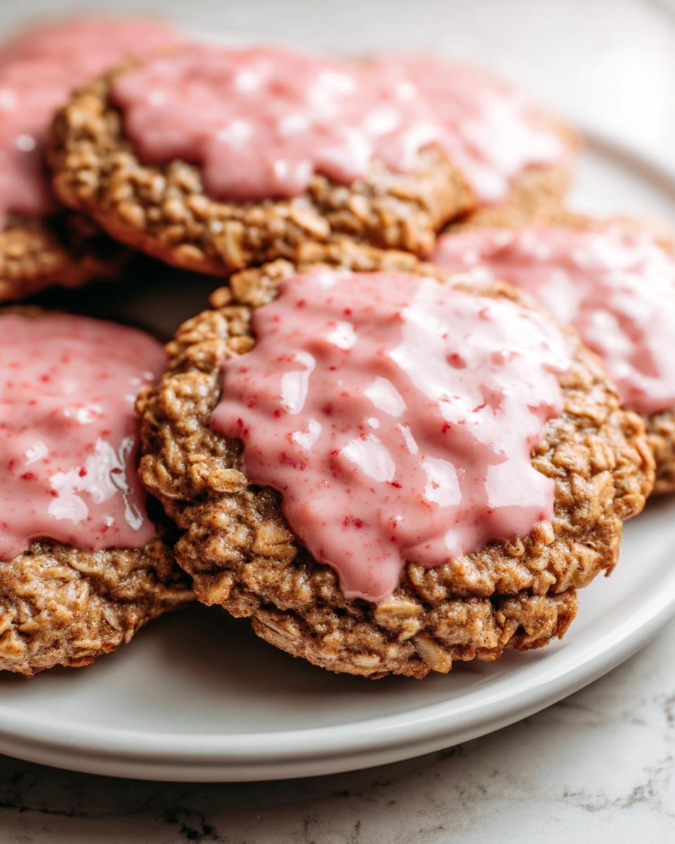Strawberry Iced Oatmeal Cookies - detail 2