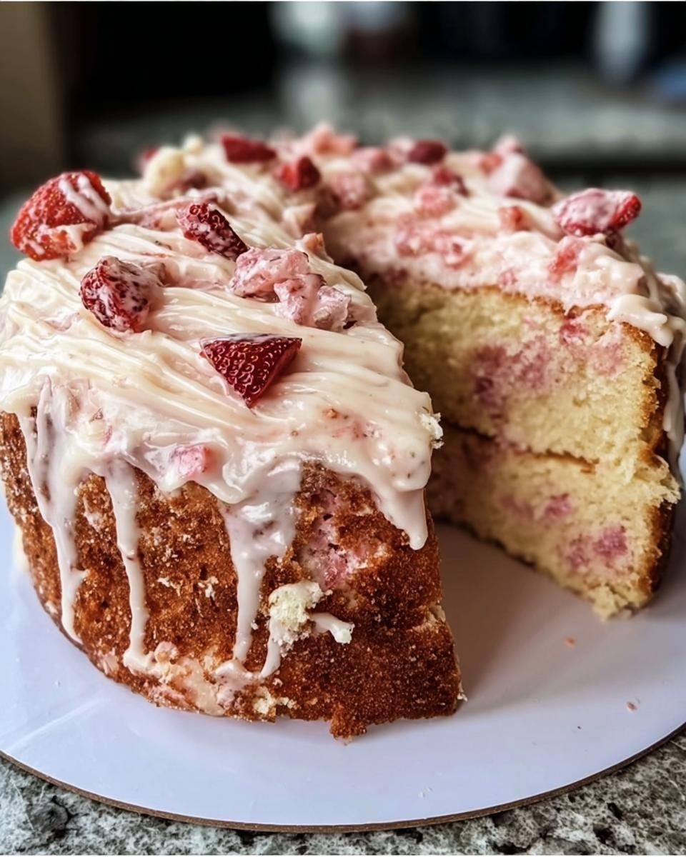 Strawberry Italian Cream Pound Cake - detail 1