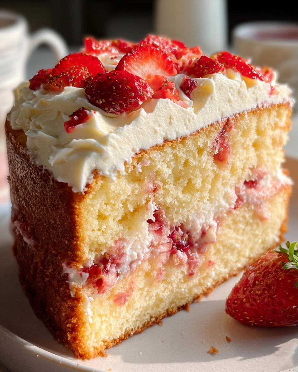 Strawberry Italian Cream Pound Cake - detail 1