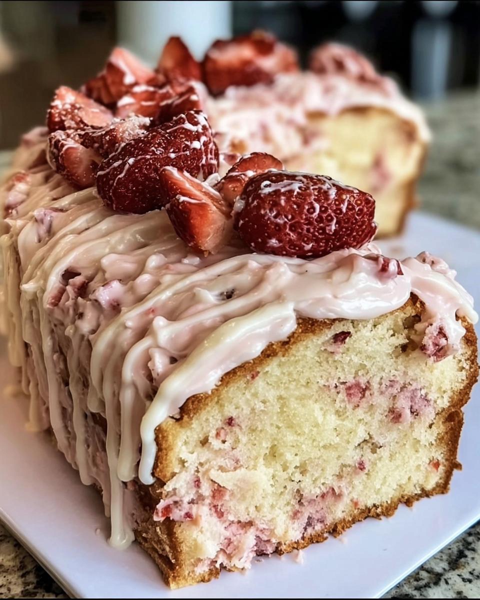 Strawberry Italian Cream Pound Cake - detail 2
