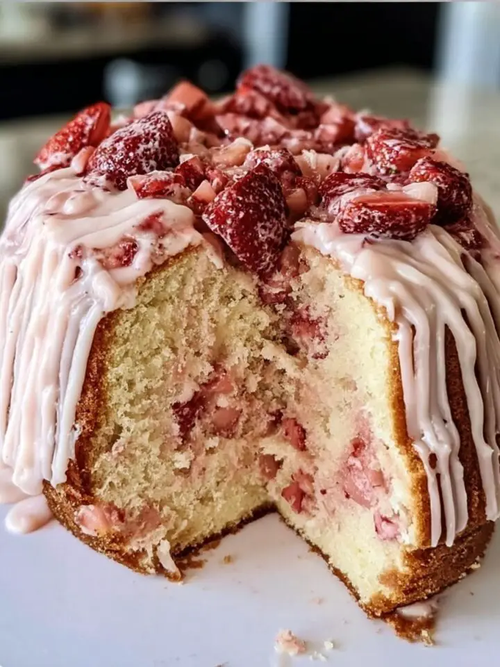 Strawberry Italian Cream Pound Cake
