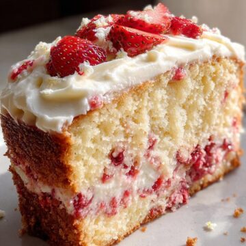 Strawberry Italian Cream Pound Cake