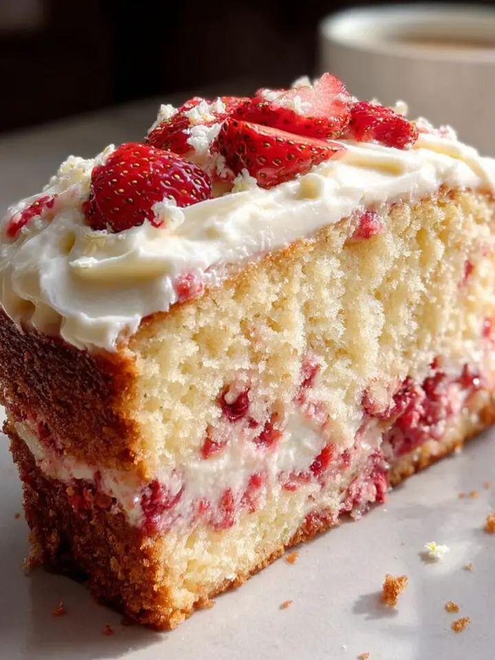 Strawberry Italian Cream Pound Cake