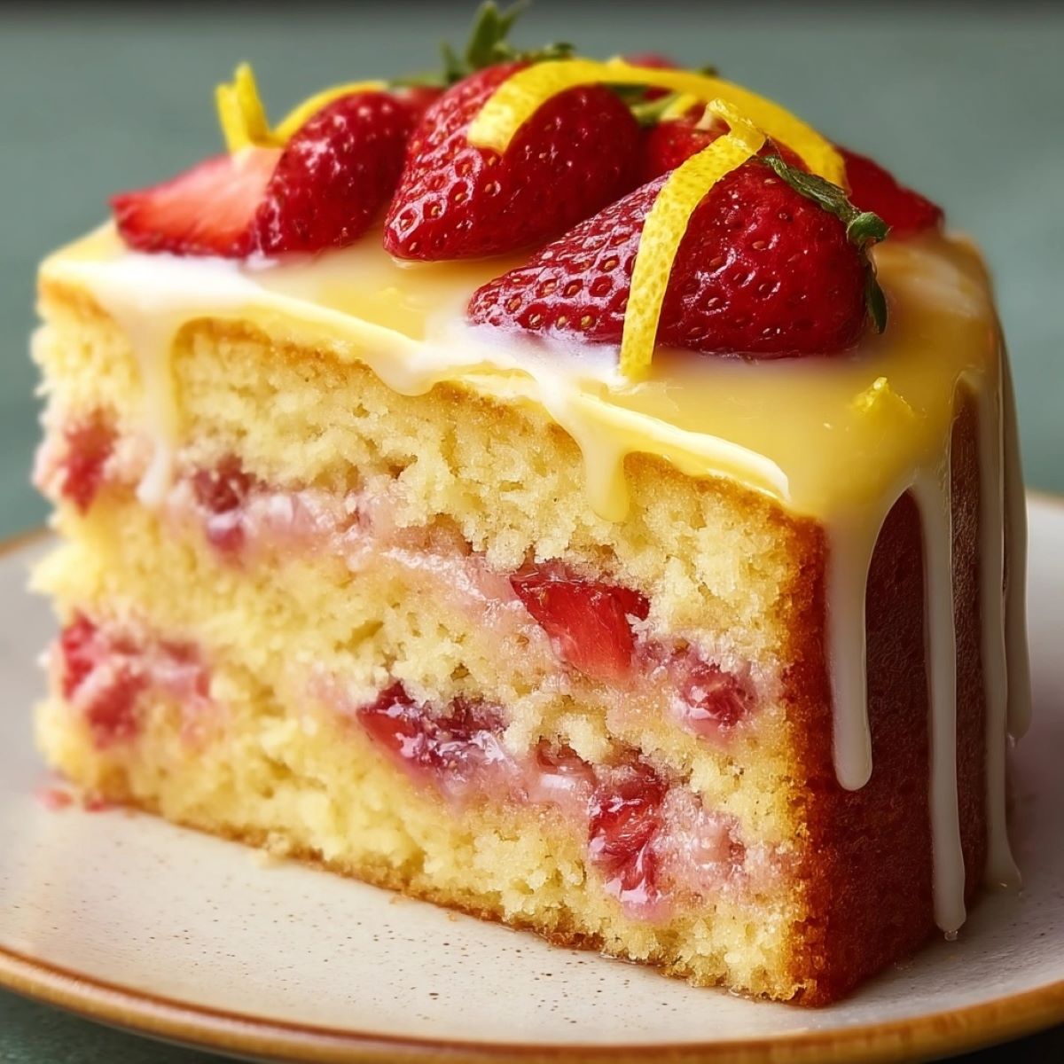 Strawberry Lemonade Buttermilk Cake - Cooking Leader