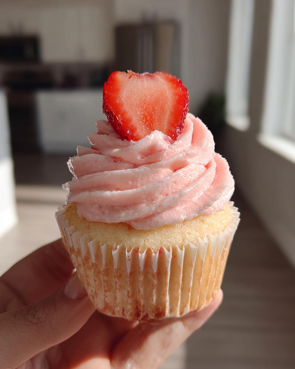 Strawberry Milkshake Cupcakes - detail 1