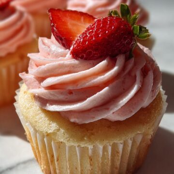 Strawberry Milkshake Cupcakes