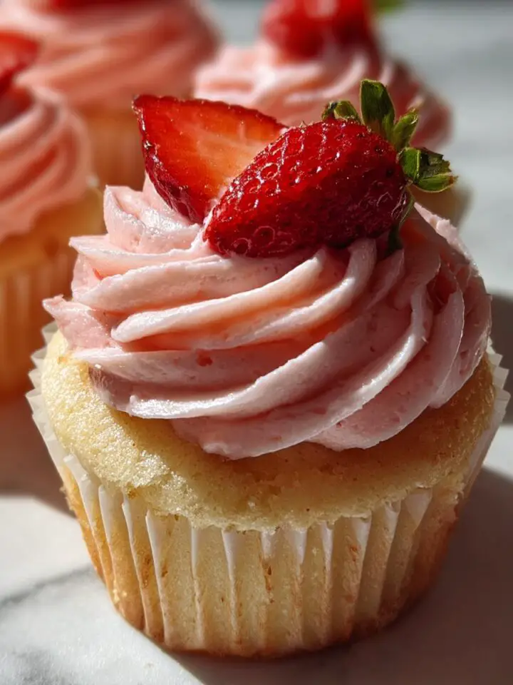 Strawberry Milkshake Cupcakes