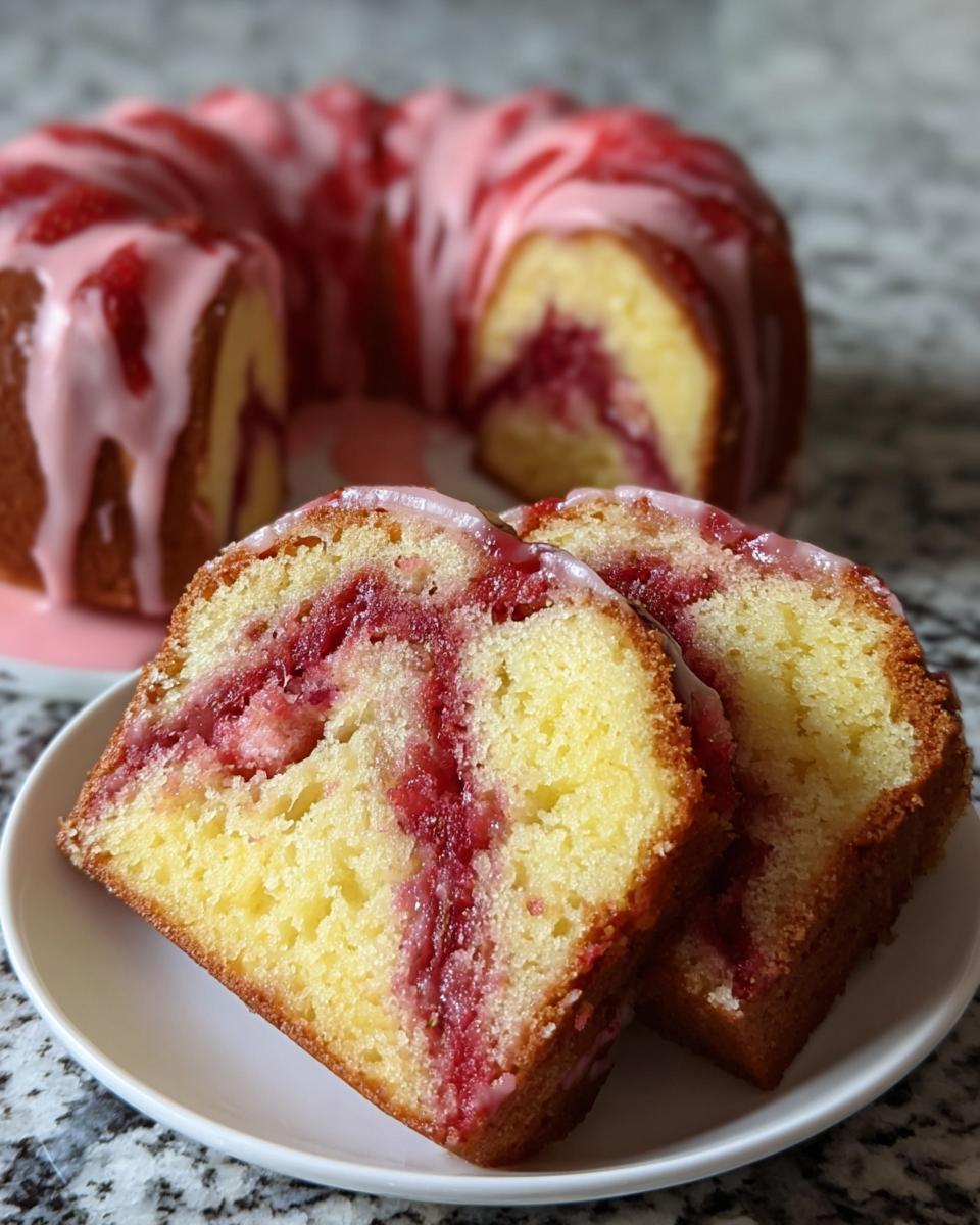 Strawberry Milkshake Pound Cake - detail 1