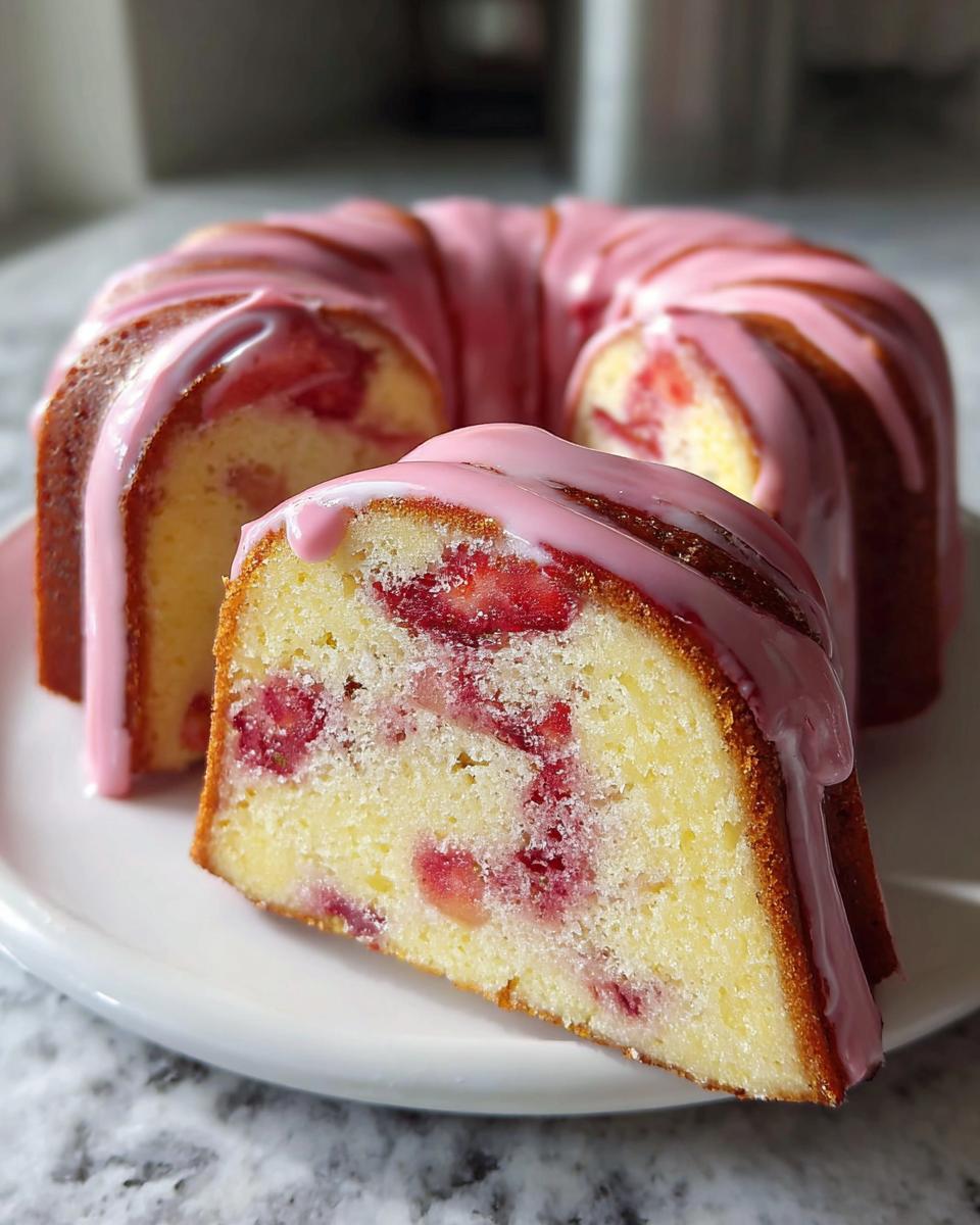 Strawberry Milkshake Pound Cake - detail 1