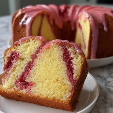 Strawberry Milkshake Pound Cake