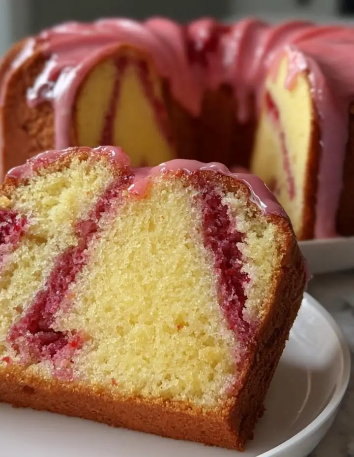 Strawberry Milkshake Pound Cake