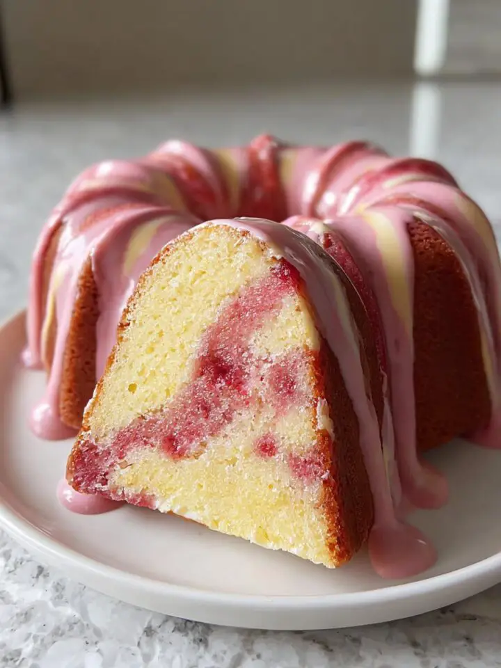 Strawberry Milkshake Pound Cake