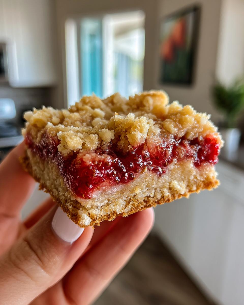 Strawberry Oatmeal Bars - detail 1