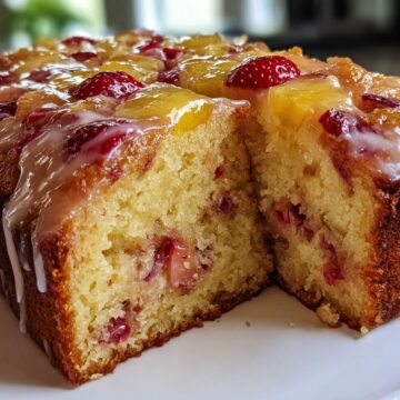 Strawberry Pineapple Pound Cake