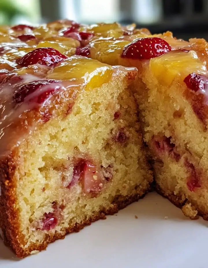 Strawberry Pineapple Pound Cake