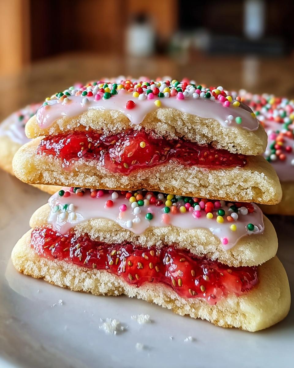 Strawberry Pop Tart Sugar Cookies - detail 2