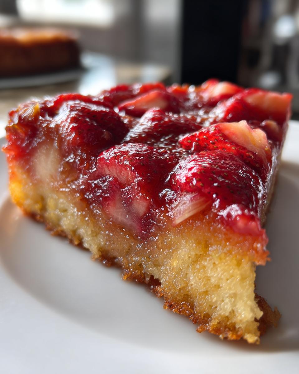 Strawberry Rhubarb Upside Down Cake - detail 1