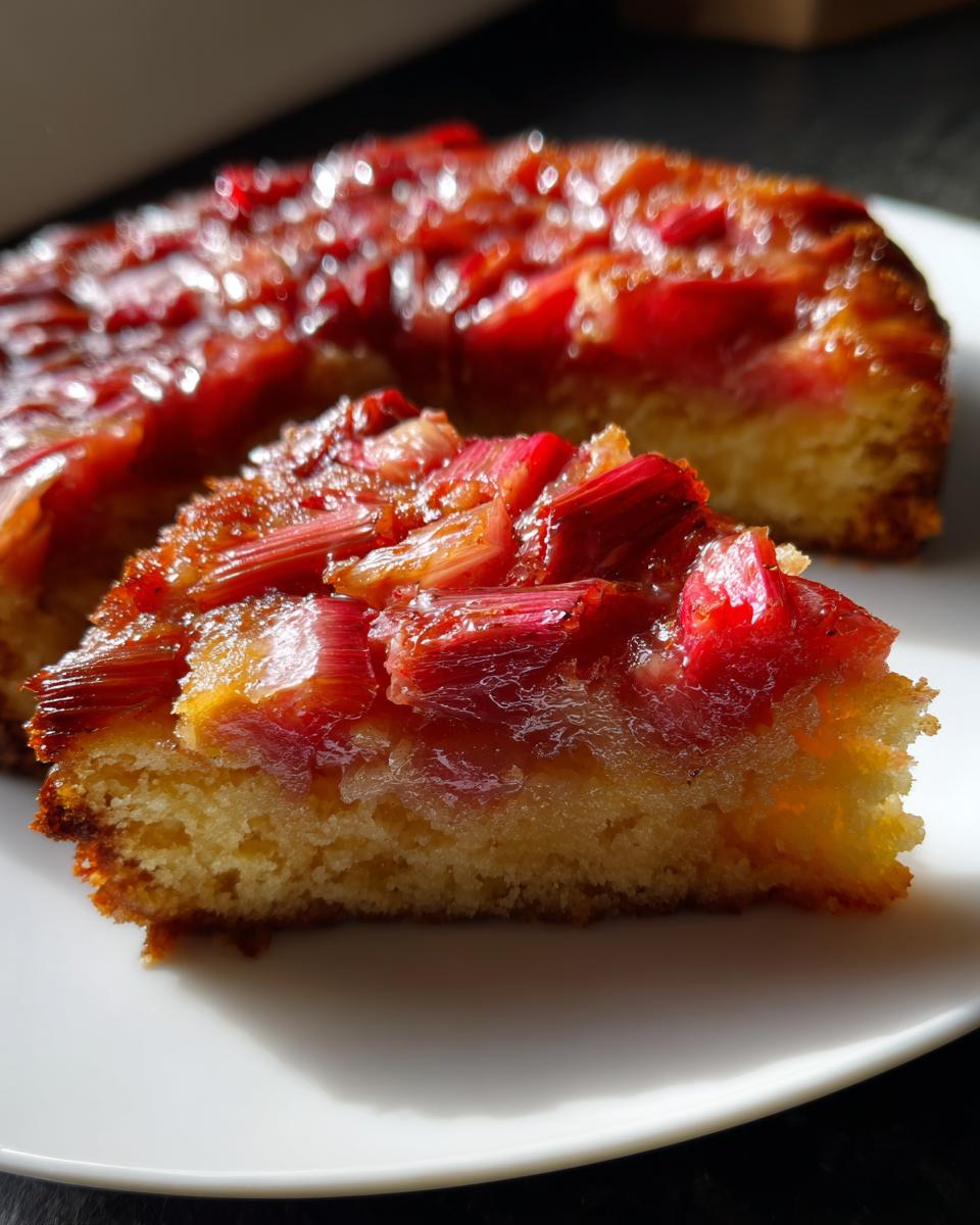 Strawberry Rhubarb Upside Down Cake - detail 3