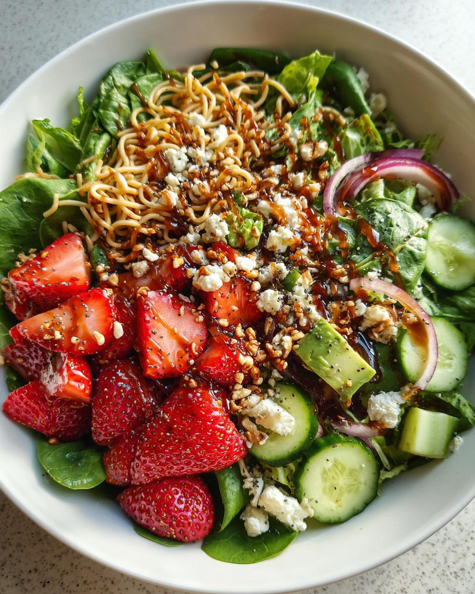 Strawberry Salad with Strawberry Balsamic Vinaigrette - detail 1