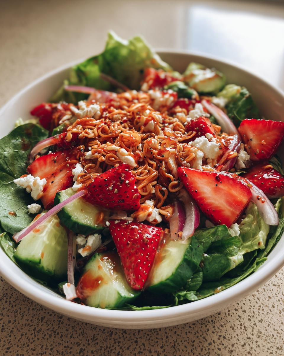 Strawberry Salad with Strawberry Balsamic Vinaigrette - detail 2