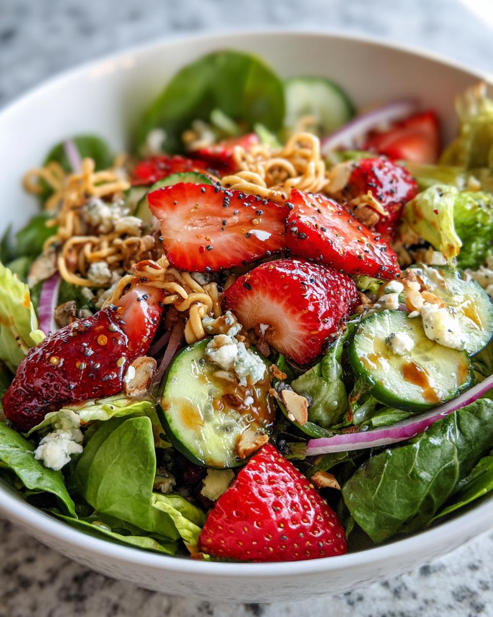 Strawberry Salad with Strawberry Balsamic Vinaigrette - detail 3