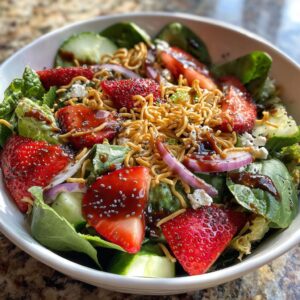 Strawberry Salad with Strawberry Balsamic Vinaigrette