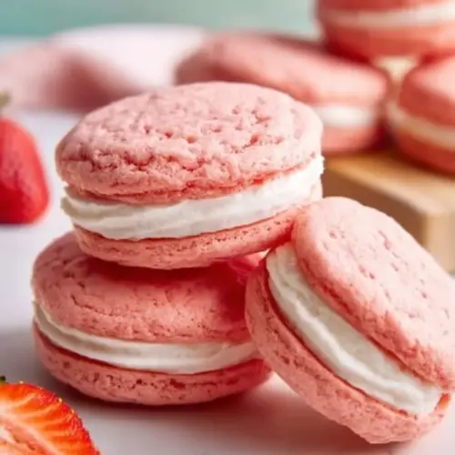Strawberry Sandwich Cookies