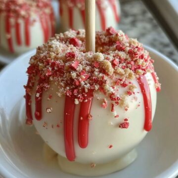 Strawberry Shortcake Candy Apples