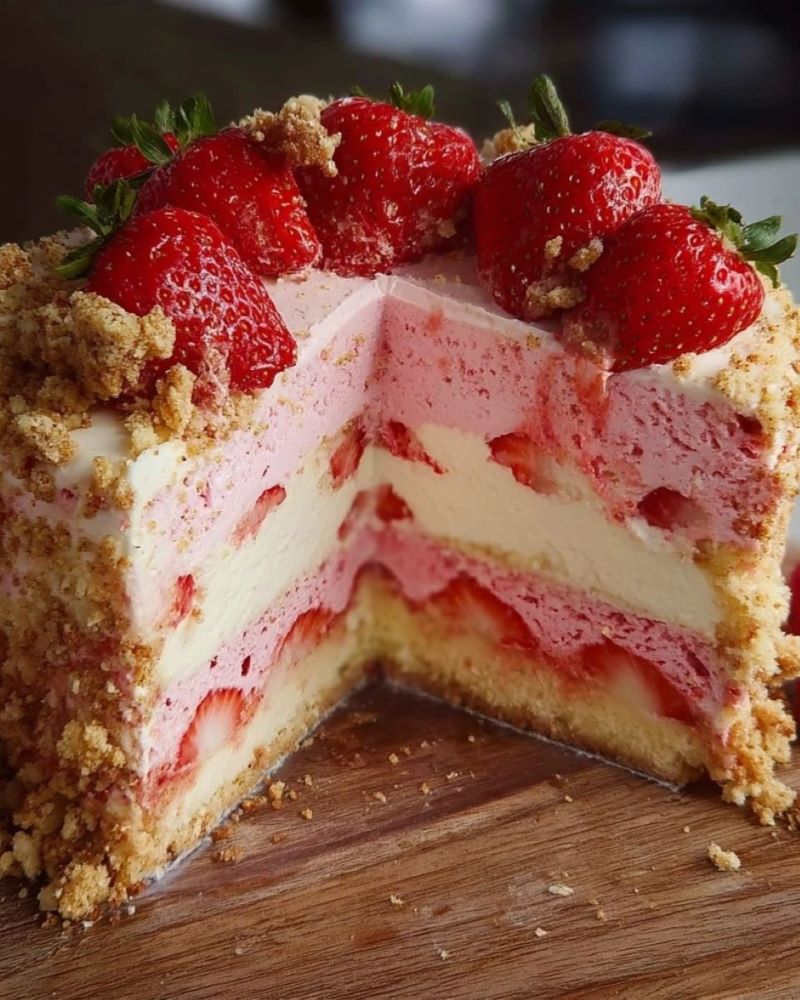Strawberry Shortcake Cheesecake