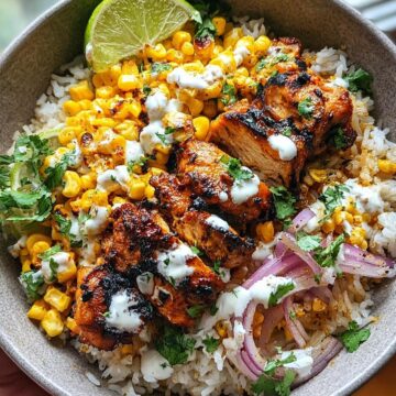 Street Corn Chicken Rice Bowl