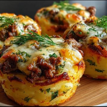 Stuffed Mashed Potato Nests