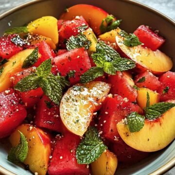 Summer Peach Watermelon Salad