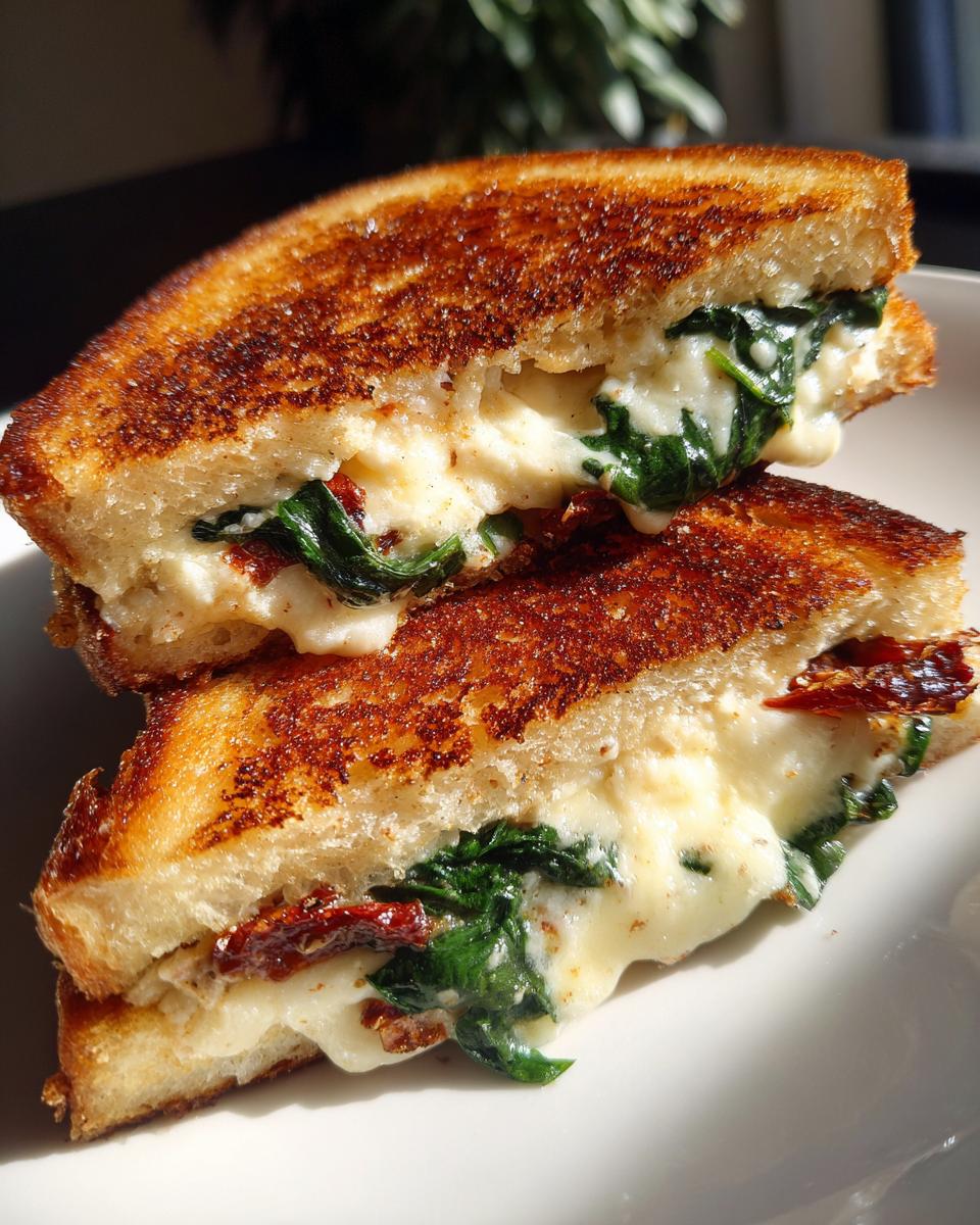 Sun Dried Tomato Spinach and Ricotta Grilled Cheese - detail 3