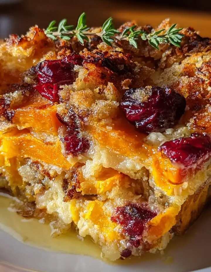 Sweet Potato & Cranberry Gratin