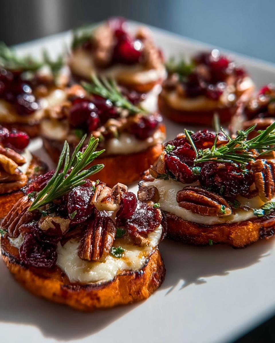 Sweet Potato Rounds with Brie, Cranberry & Pecans - detail 1