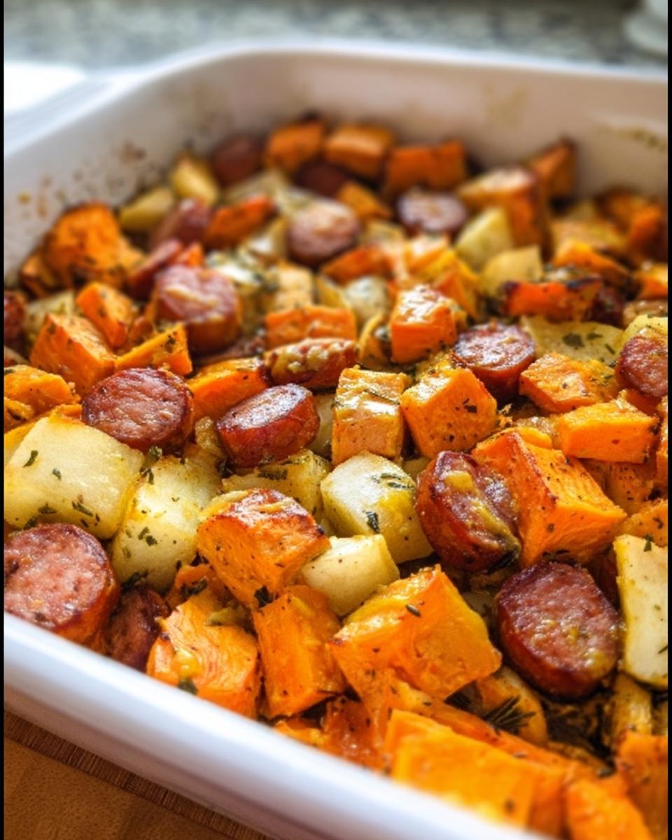 Sweet Potato and Apple Sausage Casserole - detail 2