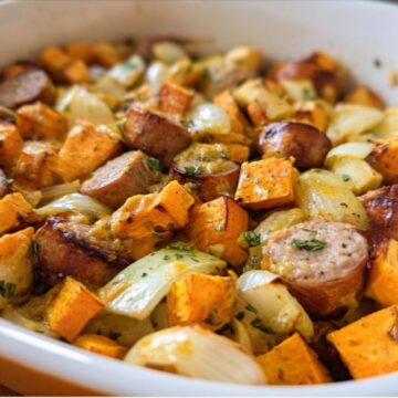 Sweet Potato and Apple Sausage Casserole