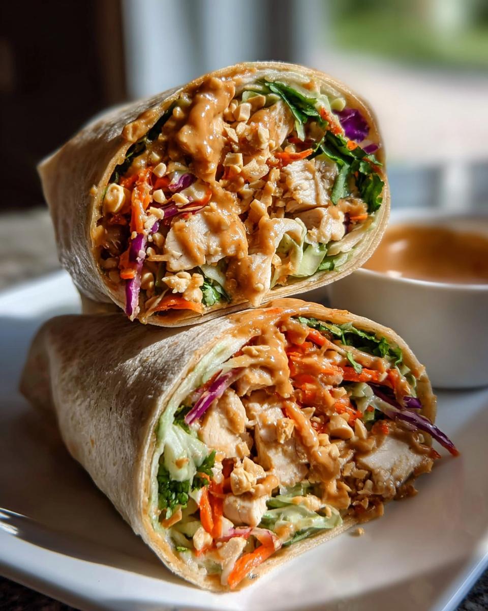 Thai Peanut Chicken Wraps - detail 2
