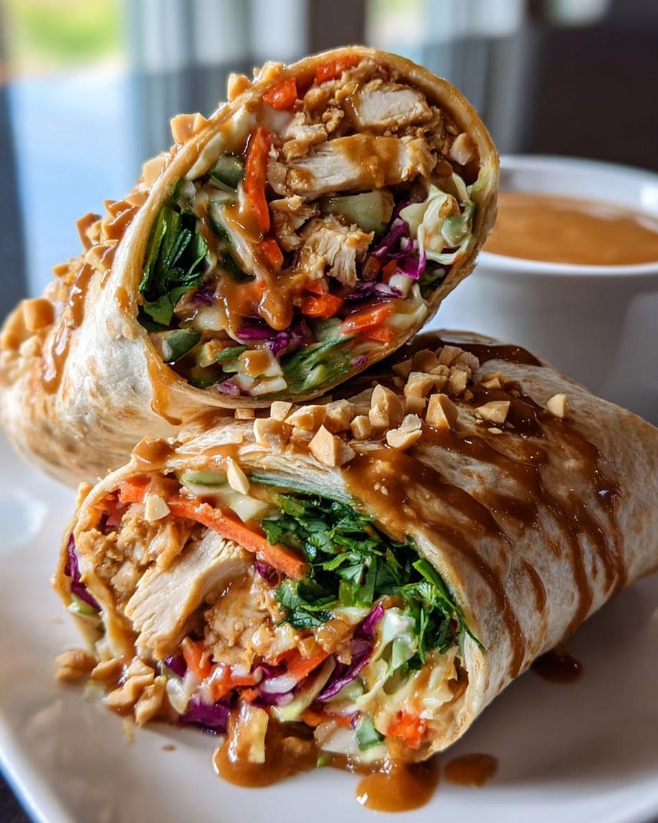 Thai Peanut Chicken Wraps - detail 3