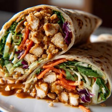 Thai Peanut Chicken Wraps