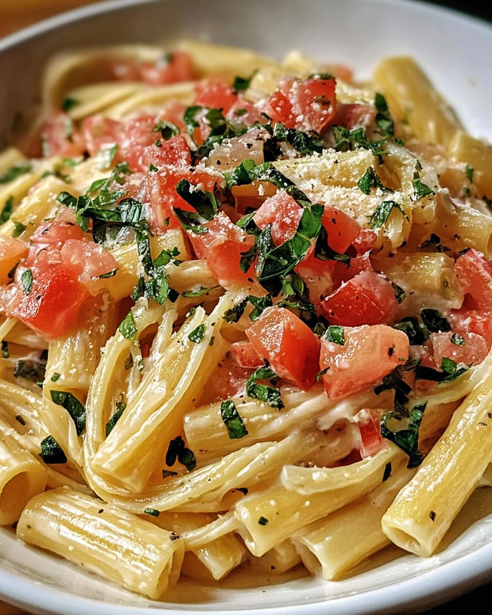 Tomato Basil Pasta with Light Ricotta Cream Sauce - detail 3