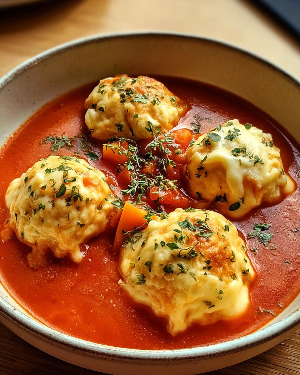 Tomato Dumpling Soup - detail 1