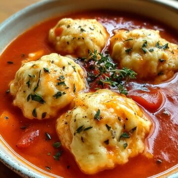 Tomato Dumpling Soup