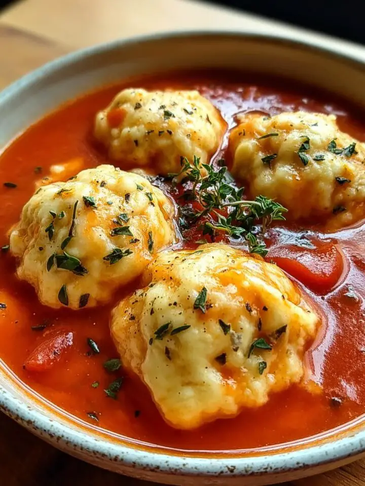 Tomato Dumpling Soup